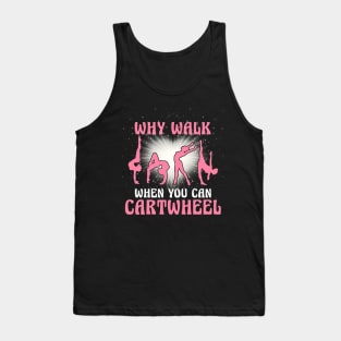 Funny Gymnastics Gymnast Girls Women Cool Cartwheel Tank Top